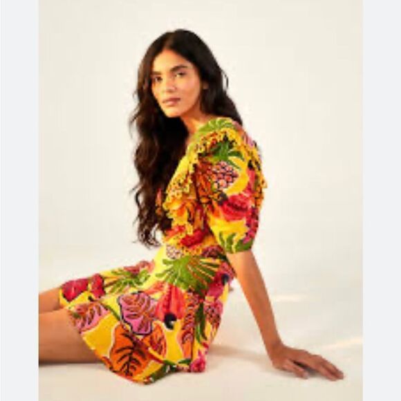 FARM Rio Fruit Dream Mini Skirt, NWT, size small, lined, side-zip - Picture 2 of 14